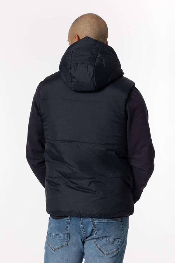 Tiffosi Colete acolchoado com capuz revers&iacute;vel vermelho