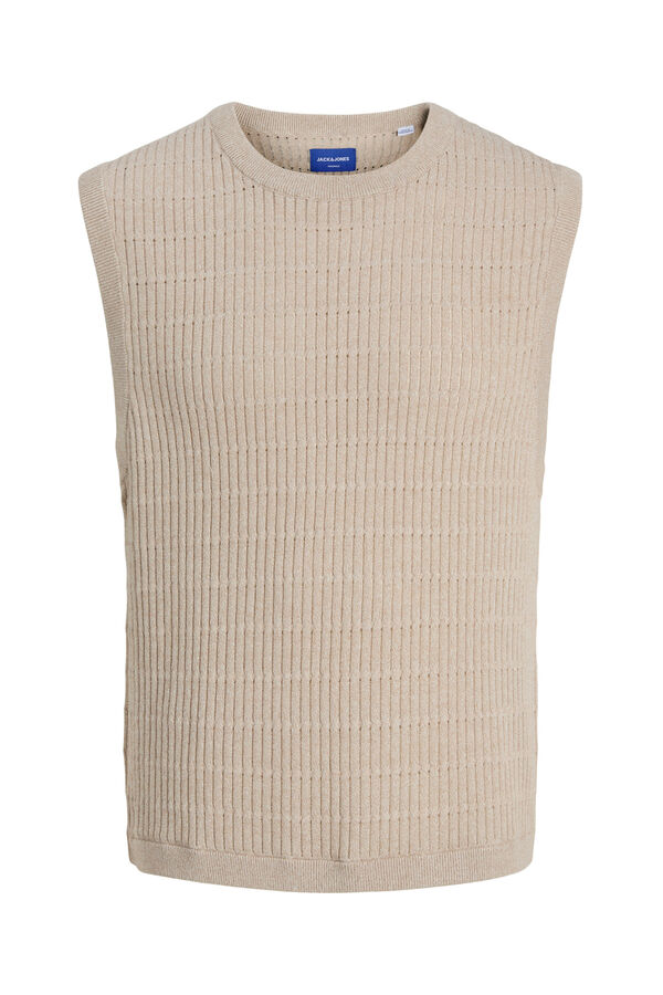 Jack & Jones Chaleco punto marrón
