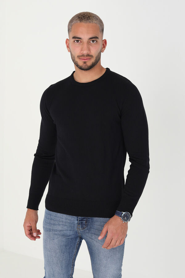 Brave Soul Camisola b&aacute;sica com gola caixa preto