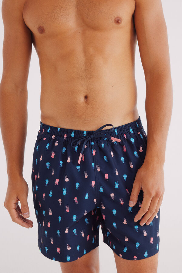 Springfield Fato de banho estampagem medusas azul