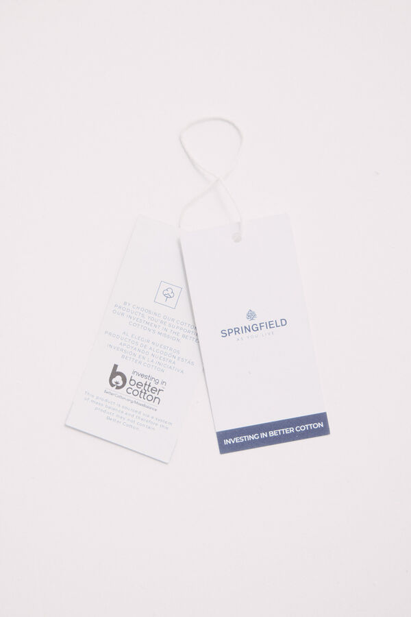 Springfield T-shirt colorida com microriscas azul