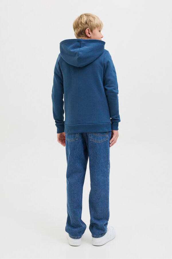 Jack & Jones Junior Sudadera logo con capucha azul