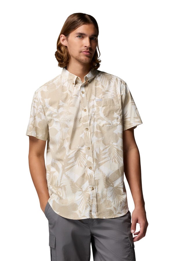 Columbia Camisa estampada de manga curta branco