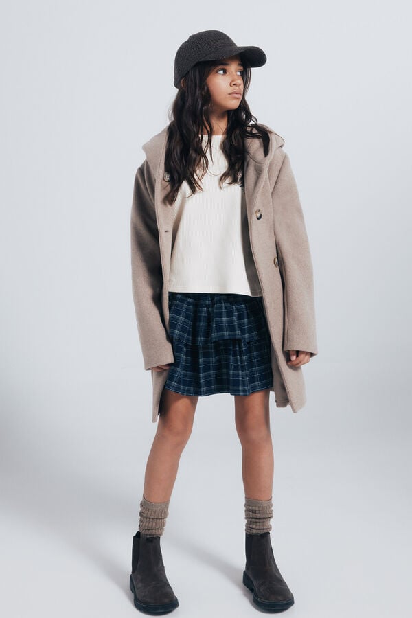 Springfield Kids Abrigo de pa&ntilde;o cruzado ni&ntilde;a nude