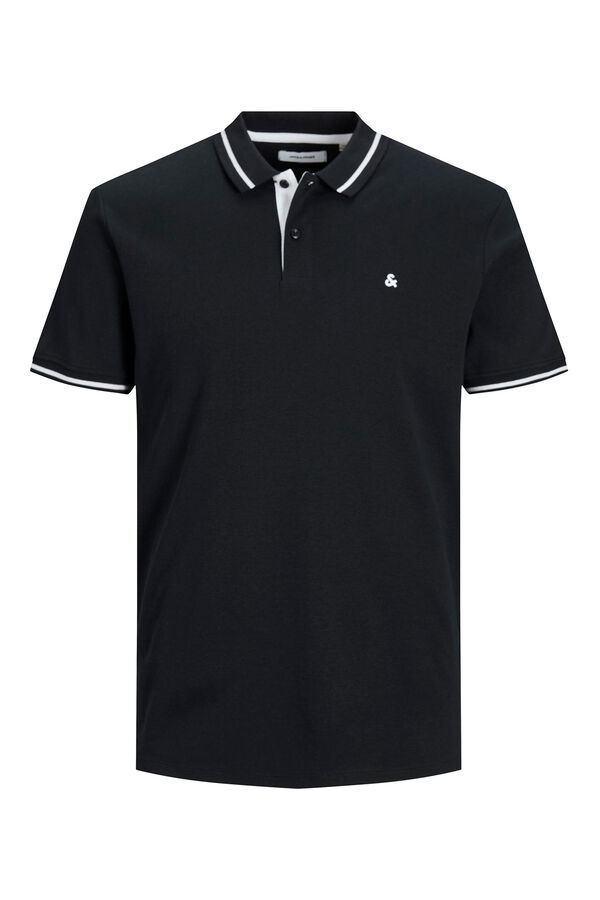 Jack & Jones Polo algod&oacute;n cuello contraste negro