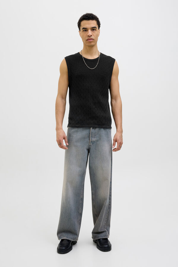 Jack & Jones Camiseta tank tejida negro