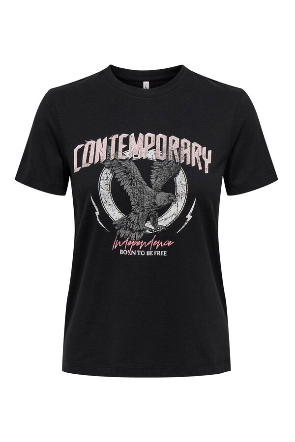 Only T-shirt de manga curta preto