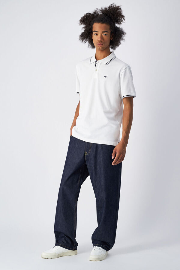 Champion Polo de algod&oacute;n pique hombre blanco