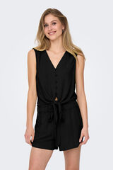 JDY Blusa sin mangas nudo negro