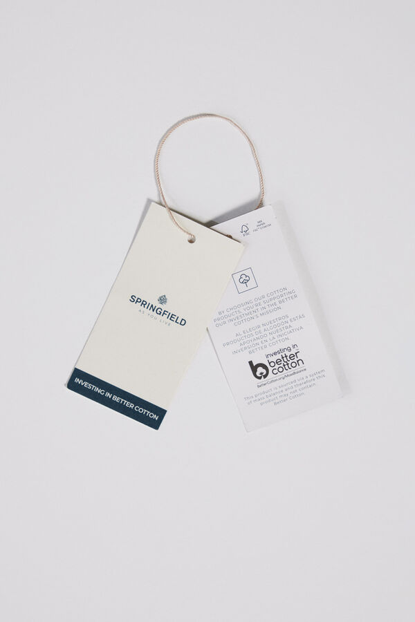 Springfield Camisola manga curtas riscas cinzento