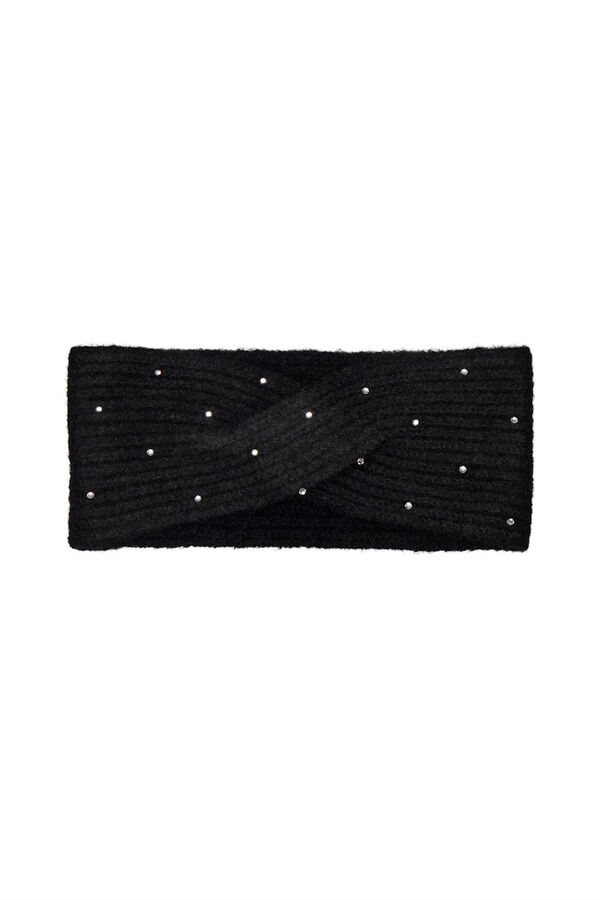 Only Banda de punto con glitter negro