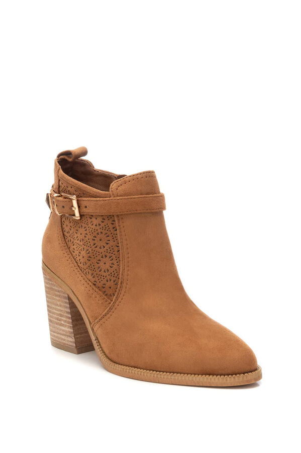 XTI bota feminina de camur&ccedil;a  cru