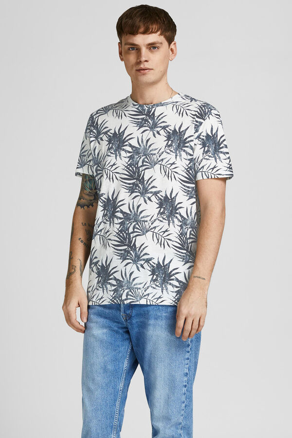 Jack & Jones T-shirt algod&atilde;o org&acirc;nico branco