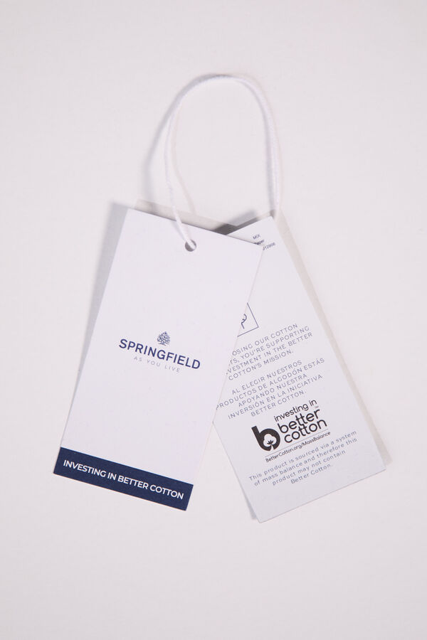 Springfield Camisa algod&oacute;n cepillado azul