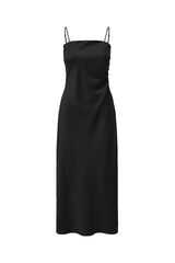 Only Vestido midi liso preto