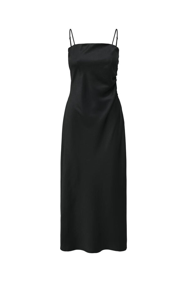 Only Vestido midi liso preto