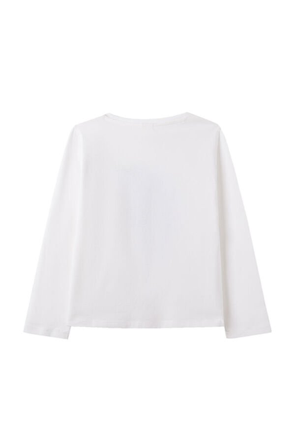 Springfield Kids Camiseta flor acuarela niña beige