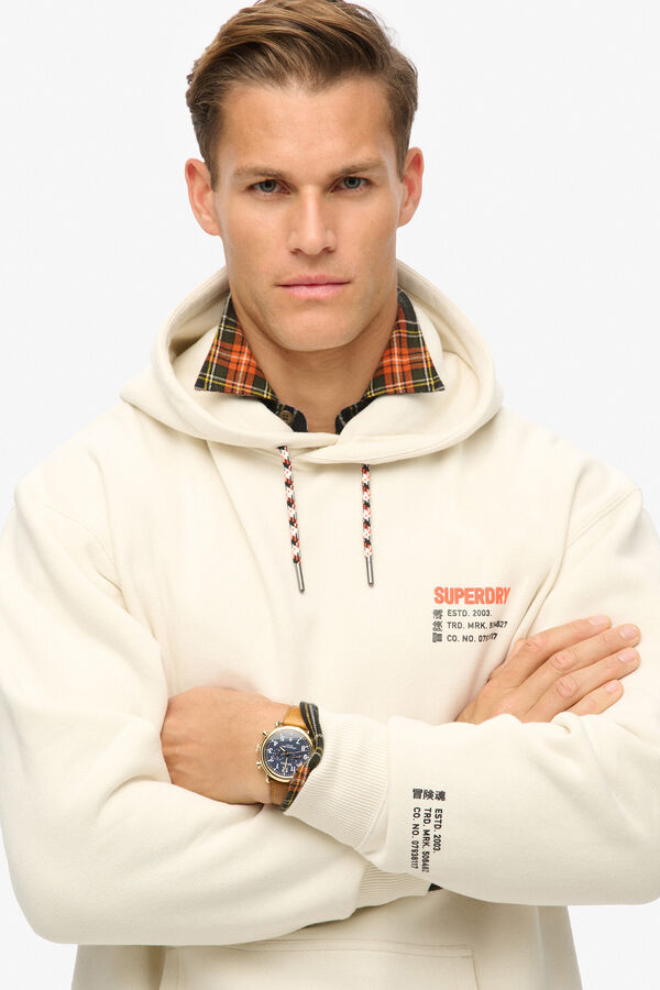 Superdry  Sweatshirt com capuz branco