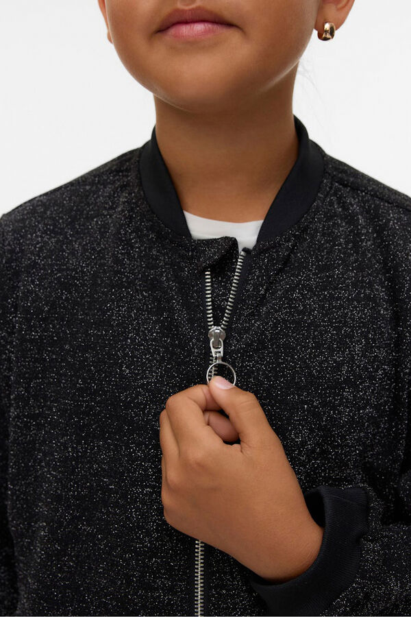 Vero Moda Girl Cazadora bomber brillo negro