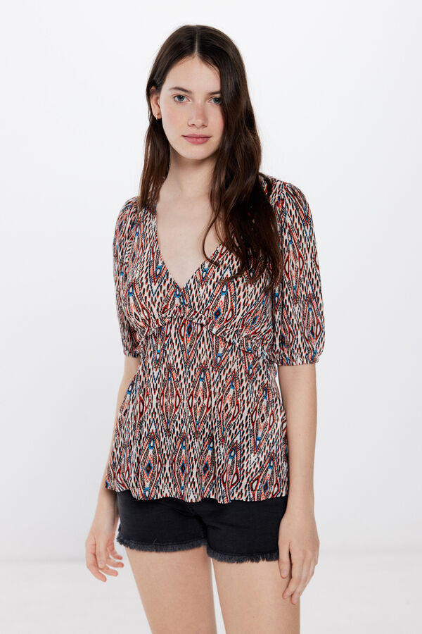 Springfield T-shirt fluída estampada cru