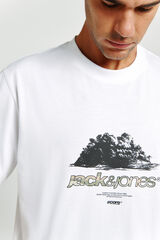 Jack & Jones Camiseta regular fit algod&oacute;n blanco