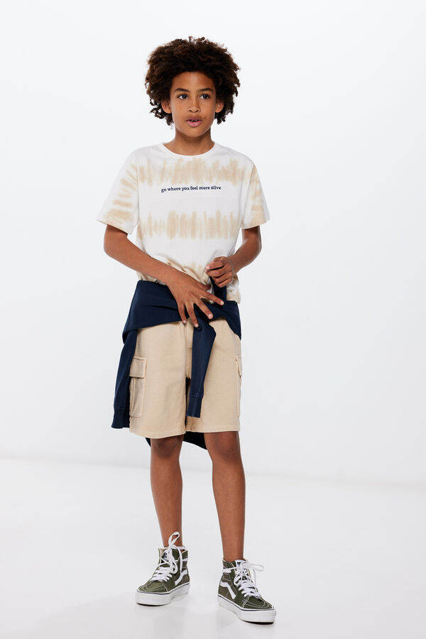 Springfield Kids Camiseta tye dye ni&ntilde;o beige