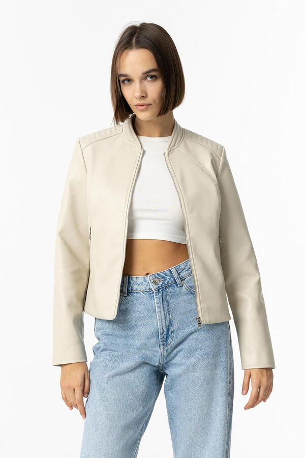 Tiffosi Chaqueta efecto piel tostado