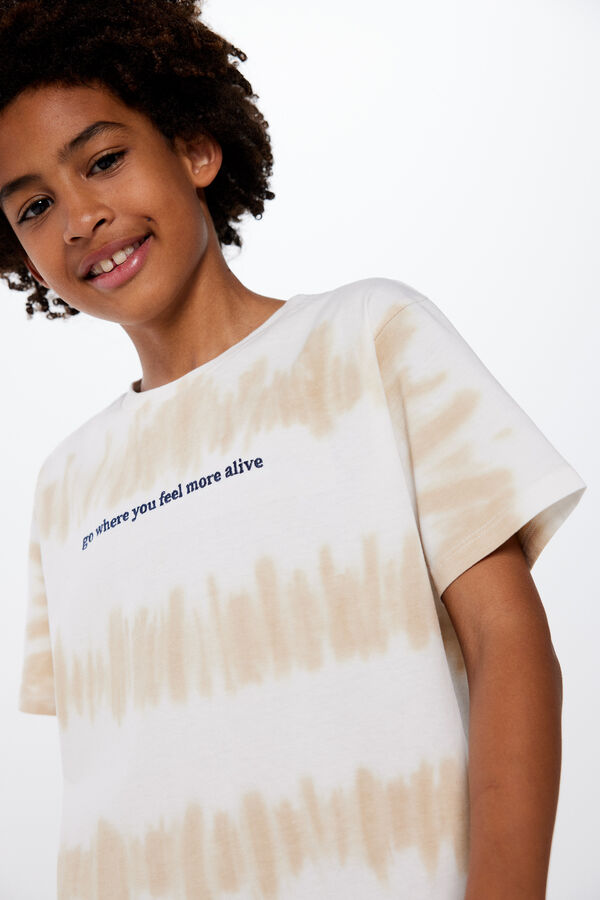 Springfield Kids Camiseta tye dye ni&ntilde;o beige