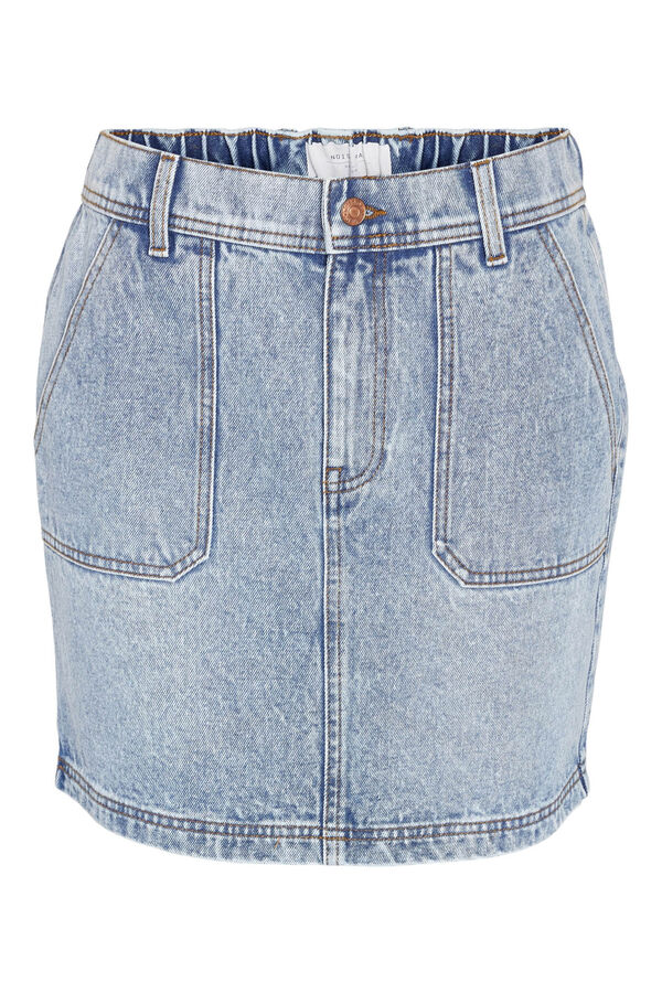 Noisy May Saia curta denim azul