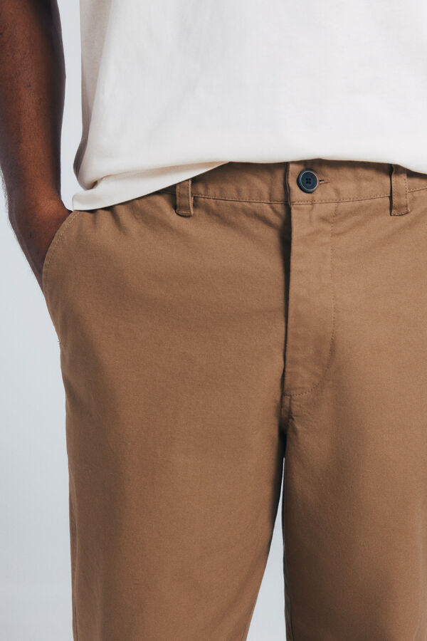 Springfield Pantal&oacute;n chino canvas straight fit beige