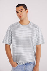 Springfield Camiseta raya estructura azul