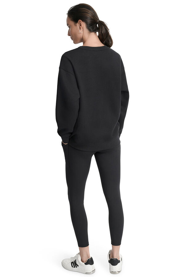 DKNY Sudadera dibujo logo negro