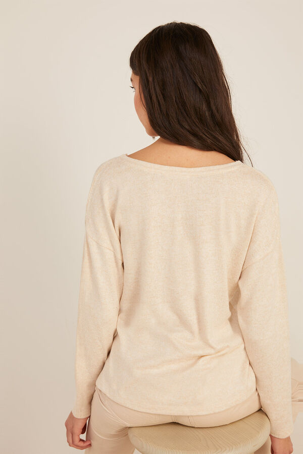 Springfield Camiseta Punto Cortado Lace nude