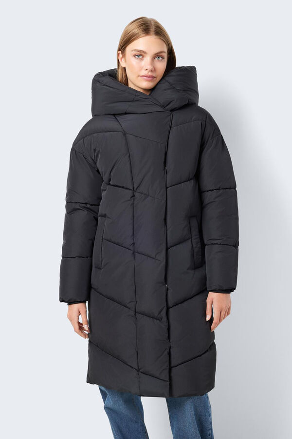 Noisy May Abrigo largo acolchado negro