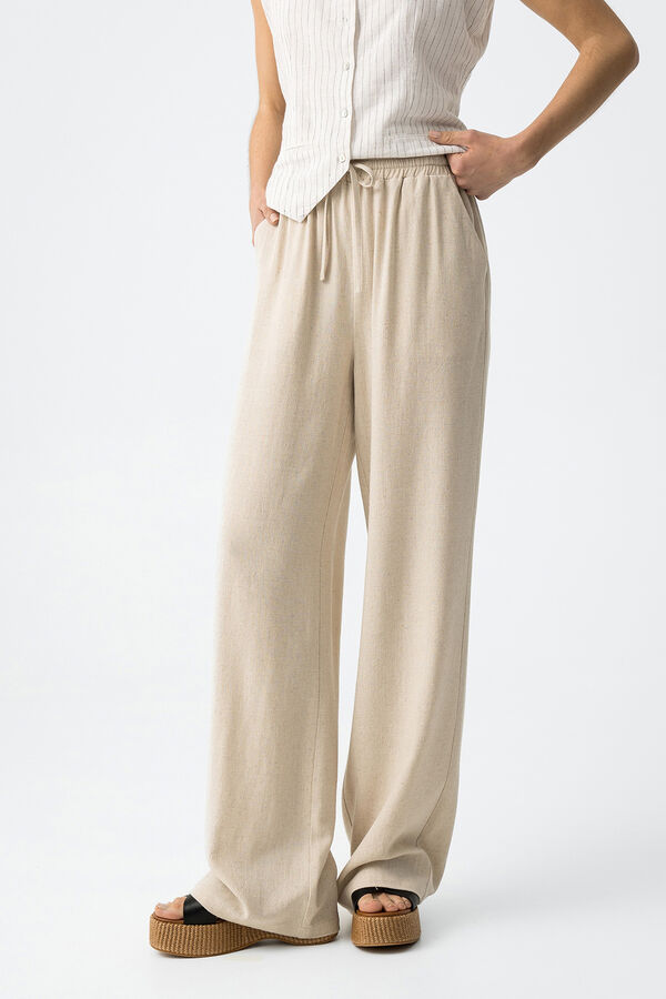 Tiffosi Pantalones fluidos nude