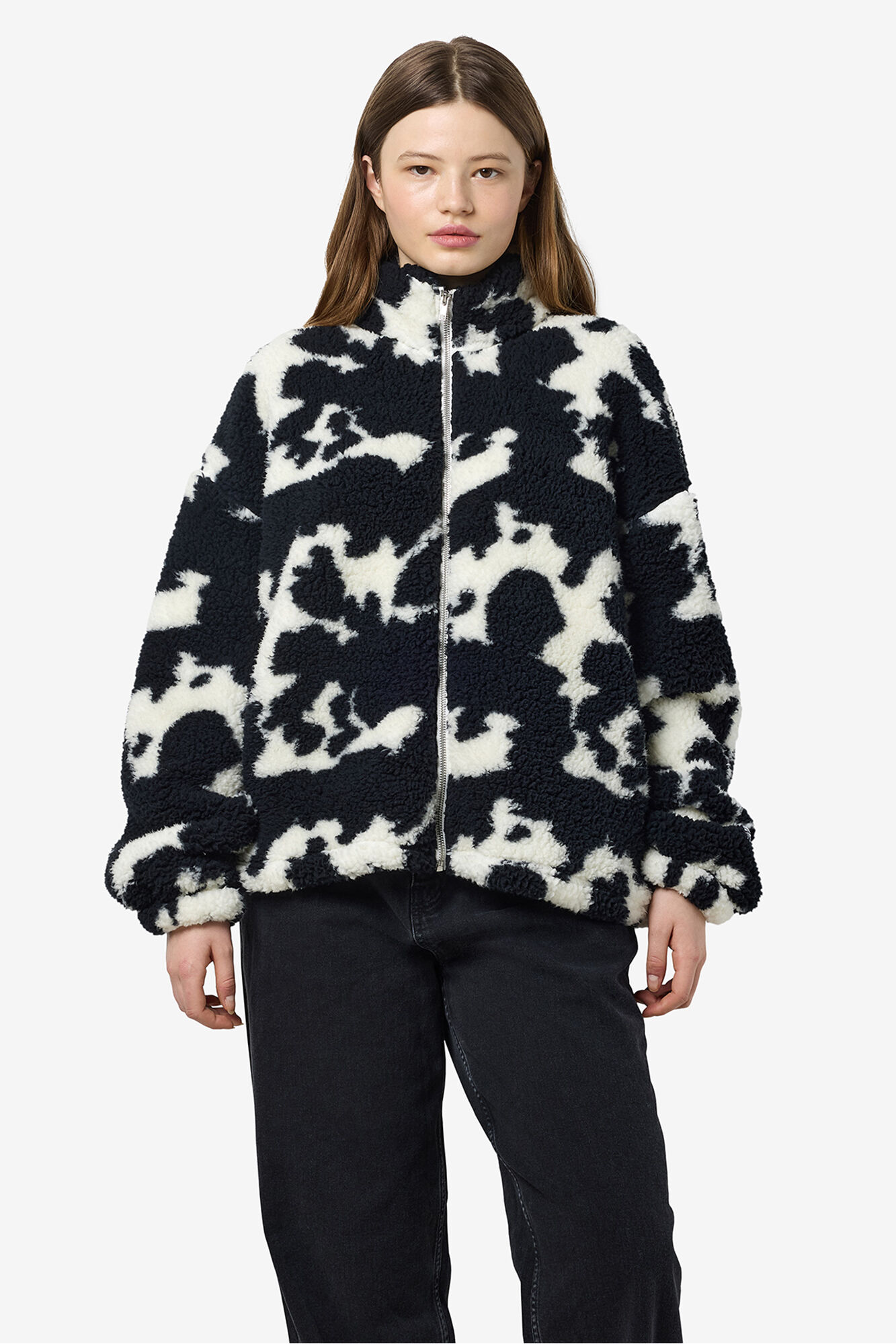 Noisy May Jaqueta de pel&uacute;cia xadrez