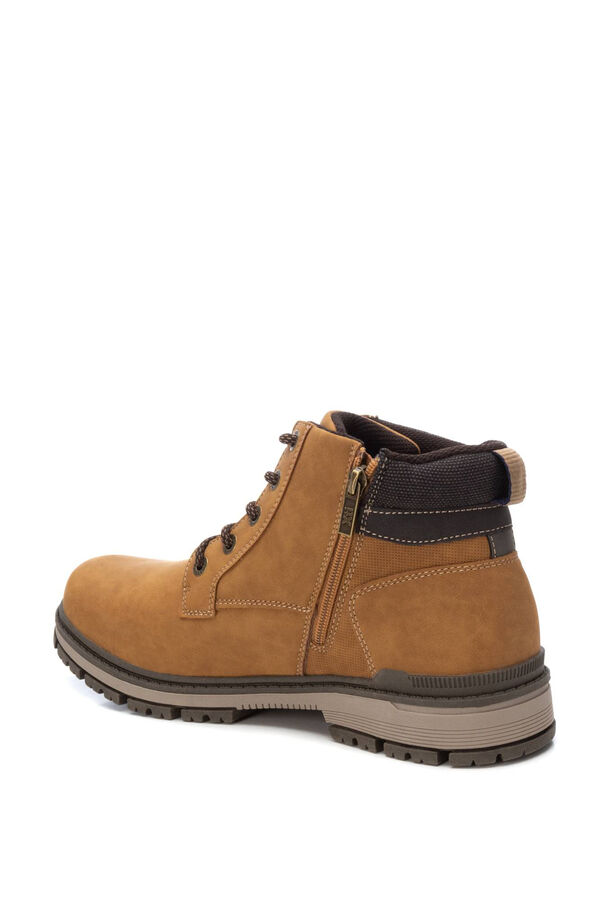 XTI Botin caballero monta&ntilde;a casual cordones y cremallera tostado