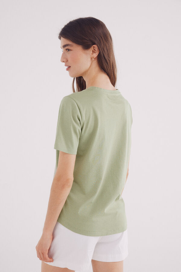 Springfield Camiseta "Pizza club" marfil