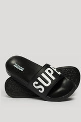 Superdry Chinelos de piscina veganas Core preto