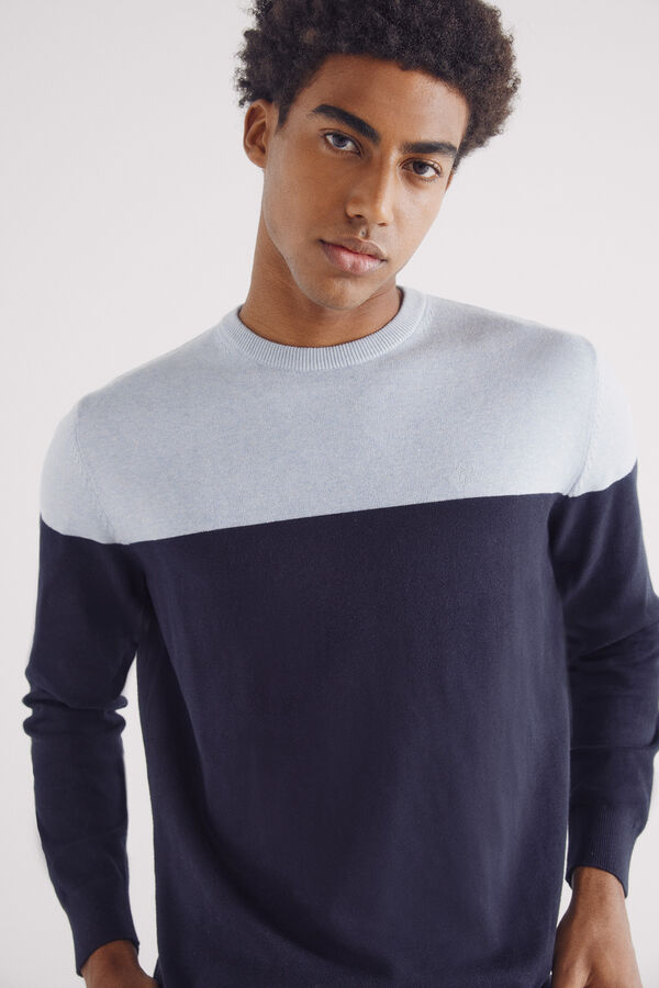 Springfield Jersey b&aacute;sico color block azul