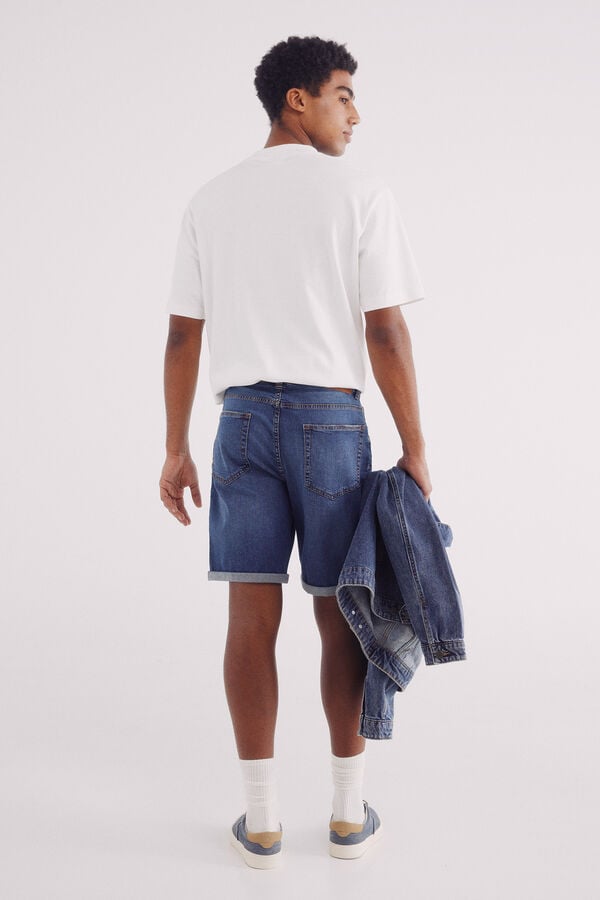 Springfield Bermuda vaquera ultra ligera regular fit turquesa