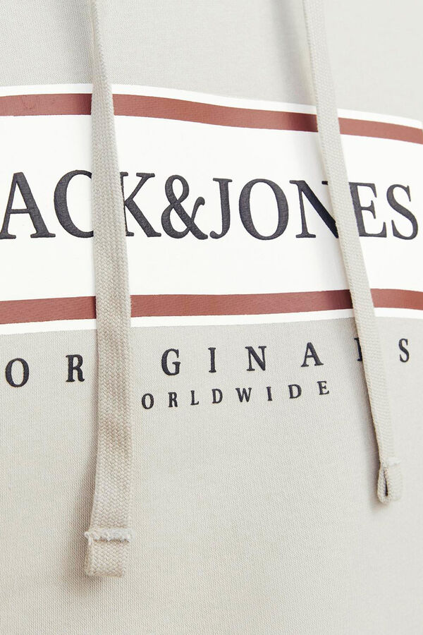Jack & Jones Moletom com logo e Sweatshirt regular cinzento
