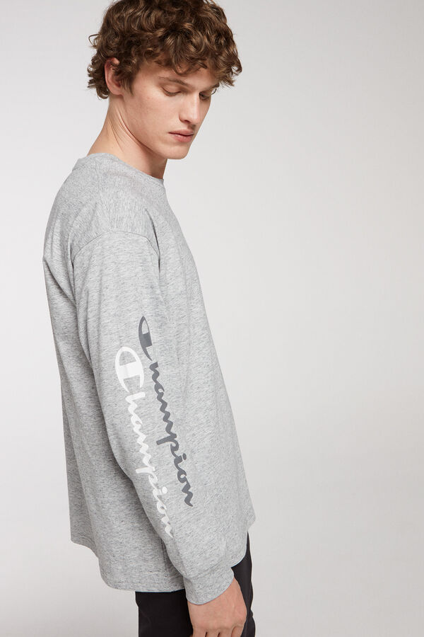 Champion camiseta boxy manga larga gris