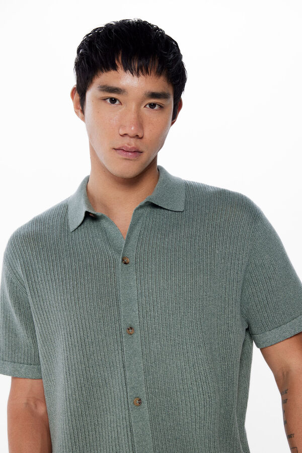 Springfield Camisola manga curta gola polo verde