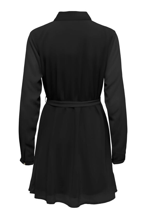 Only Vestido corto de gasa negro