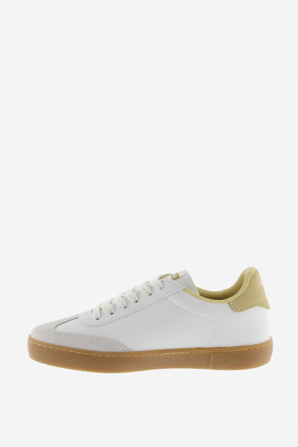 Victoria T&ecirc;nis Victoria Berlin Ciclista com efeito pele com pe&ccedil;as em croute e interior contrastante estampado