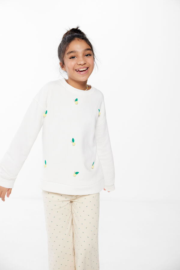 Springfield Kids Sudadera limones ni&ntilde;a blanco