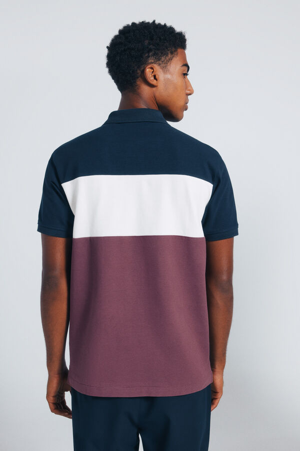 Springfield Polo piqu&eacute; bloques color regular fit azul