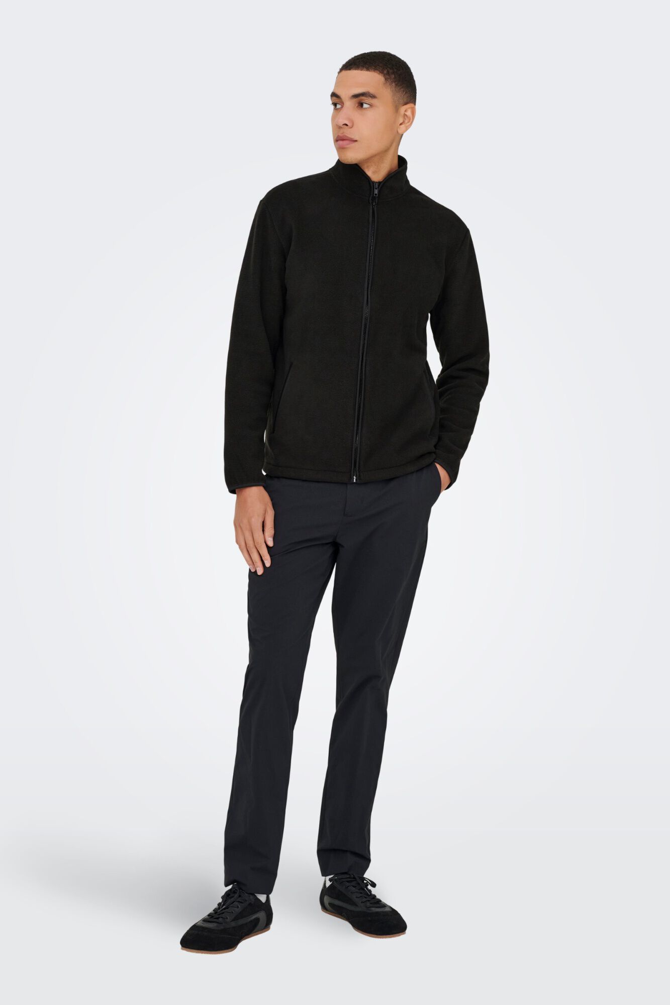 Only & Sons Casaco sherpa com bot&otilde;es