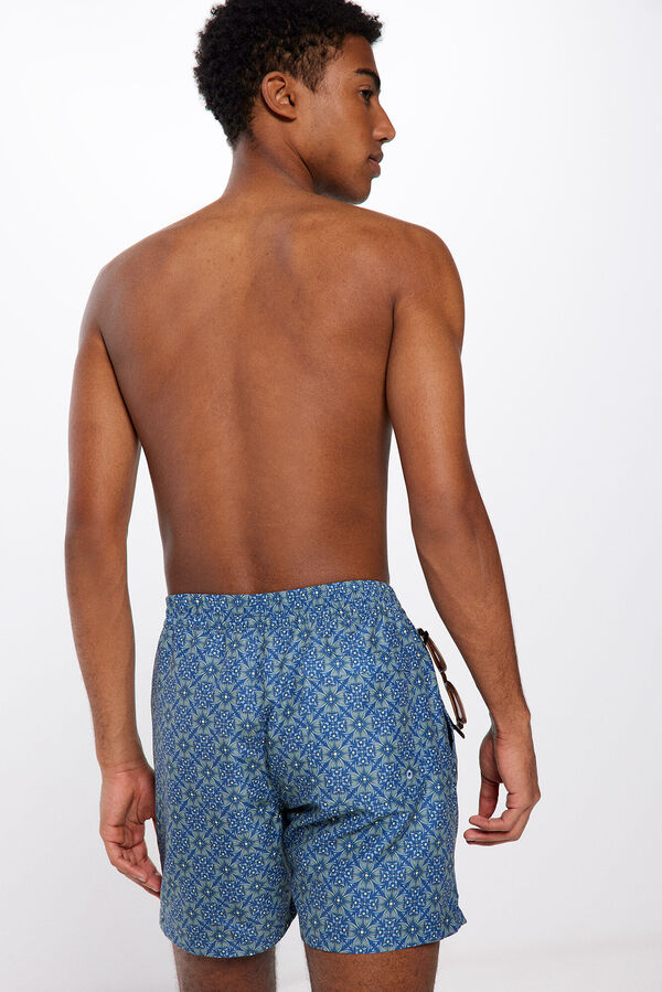 Springfield Ba&ntilde;ador estampado mosaico azul